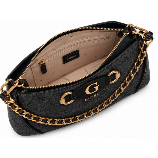 Guess Izzy Top Zip Shoulder Bag SB865418-CLO Coal Logo Guess Izzy Top Zip Shoulder Bag SB865418-CLO Coal Logo
