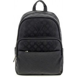 Guess Damen Rucksack mit Geprägtem Logo Schwarz 26x39x12.5cm Guess Damen Rucksack mit Geprägtem Logo Schwarz 26x39x12.5cm