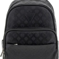 Guess Women's Embossed Logo Backpack Black 26x39x12.5cm