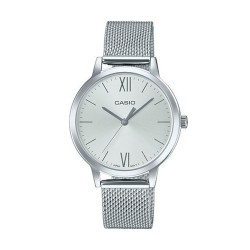 Casio LTP-E157M-7 Women's Analog Watch with Silver Stainless Steel Mesh Bracelet 32mm