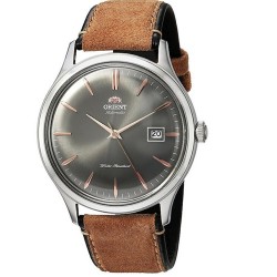 Orient Bambino Version 4 AC08003A Men's Automatic Watch with Brown Suede Leather Strap 42mm