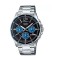 Casio Enticer Analog Quartz MTP-1374D-2AV Men's Watch with Stainless Steel Bracelet 43.5mm