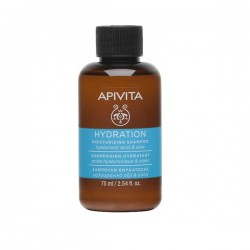 APIVITA Holistic Hair Care Mini Moisturizing Shampoo with Hyaluronic Acid & Aloe 75ml