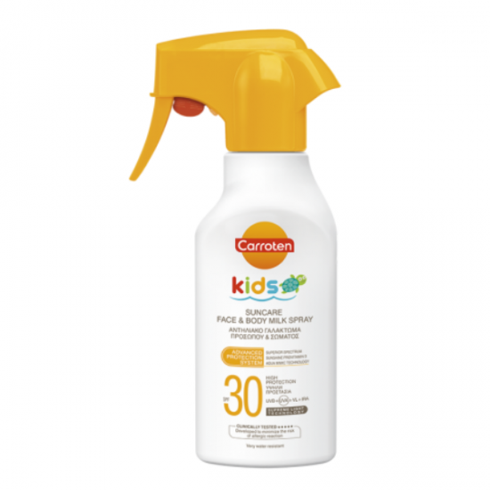 CARROTEN Kids Suncare Face & Body Milk Spray SPF30 Αντηλιακό Γαλάκτωμα Προσώπου και Σώματος 200ml