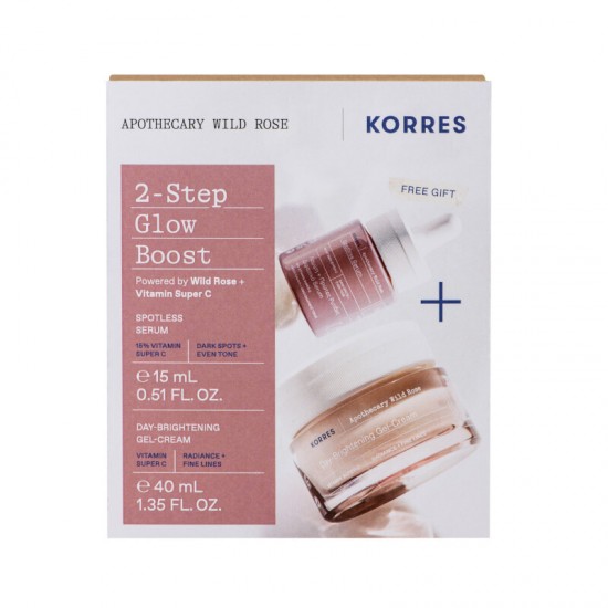 Korres Apothecary Wild Rose Day-Brightening Gel-Cream 40 ml + Gift Spotless Serum 15 ml