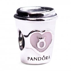 Pandora Drink To Go Coffee Cup Charm 797185EN160 Sterling Silver 925 with Pink Enamel Pandora Drink To Go Coffee Cup Charm 797185EN160 Sterling Silver 925 with Pink Enamel