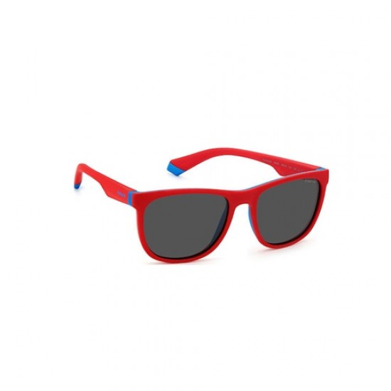 Polaroid Kids PLD8049/S 4E3/M9 Polarized Sunglasses Red & Blue Frame with Grey Lenses 49-S