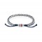 Tommy Hilfiger 2790511 Men's Chain Bracelet Stainless Steel with Navy Cord 20cm