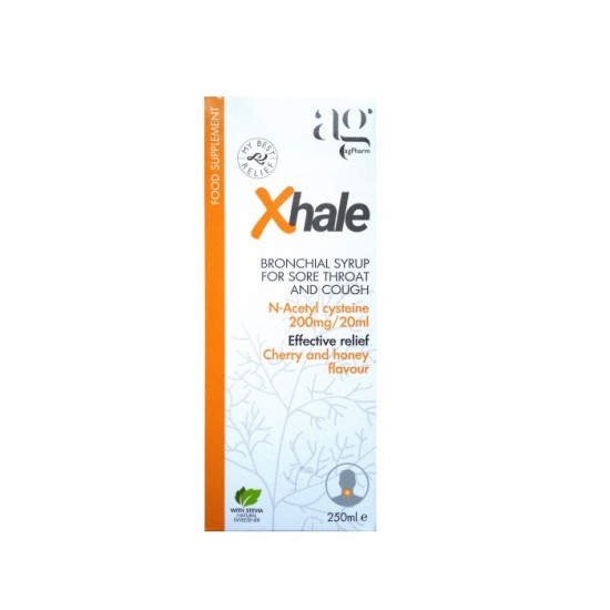 AG PHARM Xhale Bronchial Syrup to treat Sore Throat and Cough 250ml AG PHARM Xhale Bronchial Syrup to treat Sore Throat and Cough 250ml
