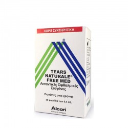ALCON Tears Naturale Free Med Lubricating Eye Drops 30 ampoules x 0.4 ml