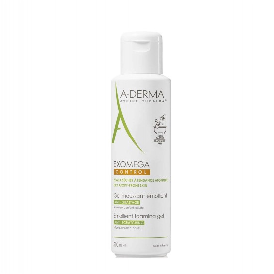 A-DERMA Exomega Control Смягчающий пенящийся гель 500мл