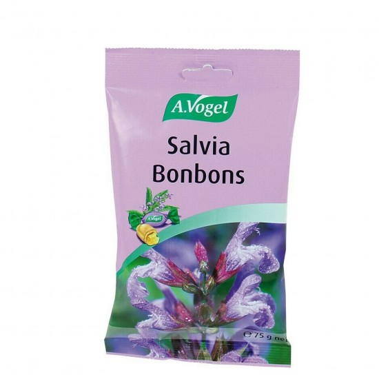 A.VOGEL Salvia Bonbons Γεμιστές καραμέλες με φρέσκο φασκόμηλο για τον λαιμό 75gr