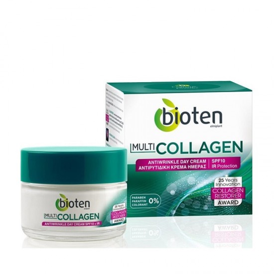BIOTEN Polycollagen Anti-Wrinkle Day Cream SPF10, Protection from UV & Actinic Wrinkles 50ml