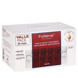 Foltene Pharma Hair & Scalp Treatment for Men, Economy Pack 24 ampoules