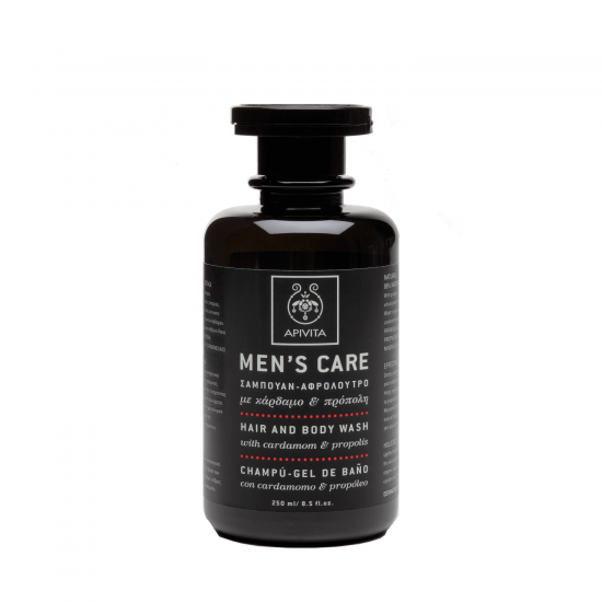 APIVITA Mens Care Hair & Body Shower Gel with Cardamom & Propolis 250ml APIVITA Mens Care Hair & Body Shower Gel with Cardamom & Propolis 250ml