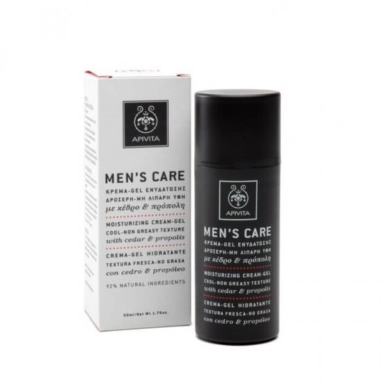 APIVITA Mens Care Κρέμα - Gel Ενυδάτωσης με Δροσερή Μη Λιπαρή Υφή με Κέδρος & Πρόπολη 50ml