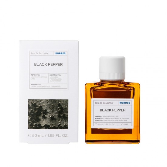 KORRES BLACK PEPPER Eau De Toilette pentru barbati 50ml