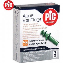 PiC Solution Aqua Kids Silicone Earplugs for Swimming Green 2 pieces