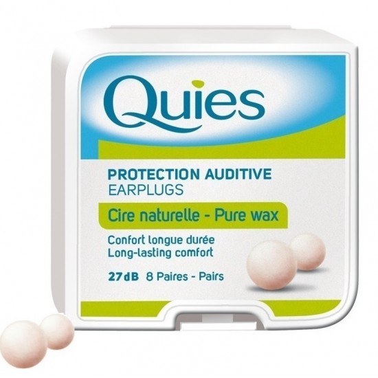 Quies Earplugs Auditory Protection Cire Naturelle 8 pairs Quies Earplugs Auditory Protection Cire Naturelle 8 pairs