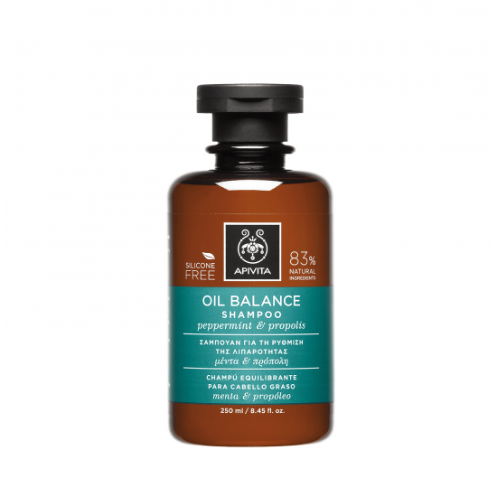 APIVITA Holistic Hair Care Oil Balancing Shampoo - Mint & Propolis 250ml