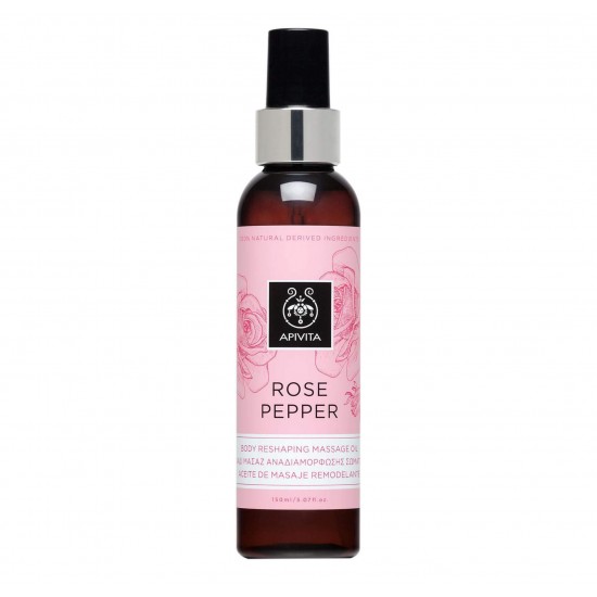 Ulei de masaj - Apivita Rose Pepper Body Reshaping Massage Oil 150ml