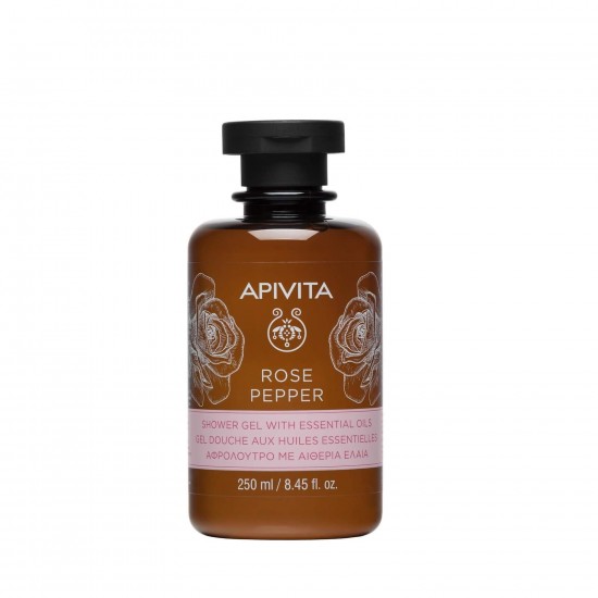 APIVITA Rose Pepper Aφρόλουτρο με Aιθέρια Έλαια με Τριαντάφυλλο & Μαύρο Πιπέρι 250ml