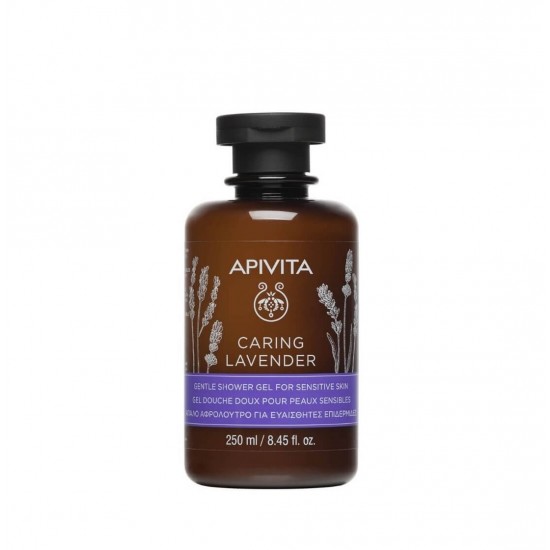 APIVITA Caring Lavender Απαλό Αφρόλουτρο για Ευαίσθητες Επιδερμίδες με Λεβάντα 250ml