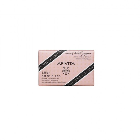 APIVITA Natural Soap with Rose & Black Pepper 125g