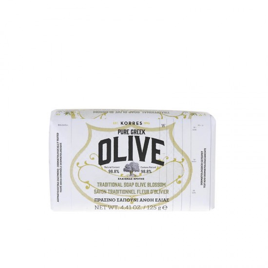 KORRES Traditional Pure Greek Olive Oil Soap Olive Blossom 125g KORRES Traditional Pure Greek Olive Oil Soap Olive Blossom 125g
