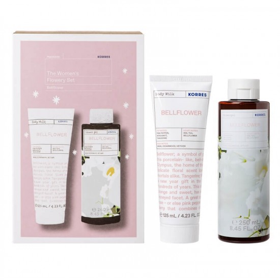 KORRES The Women's Flowery Set - Bellflower Shower Gel 250ml & Moisturizing Body Milk 125ml