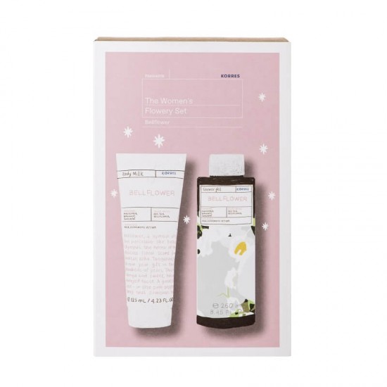 KORRES The Women's Flowery Set - Bellflower Shower Gel 250ml & Moisturizing Body Milk 125ml