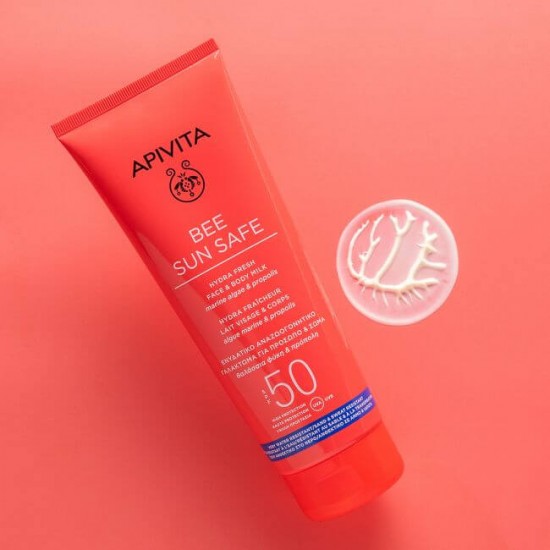 APIVITA Bee Sun Safe Hydra Fresh Face & Body Milk Ενυδατικό Αναζωογονητικό Γαλάκτωμα για Πρόσωπο & Σώμα SPF50 200ml