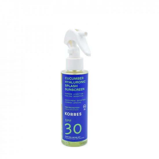 KORRES Cucumber & Υαλουρονικό SPF30 Αντηλιακό Splash 150ml