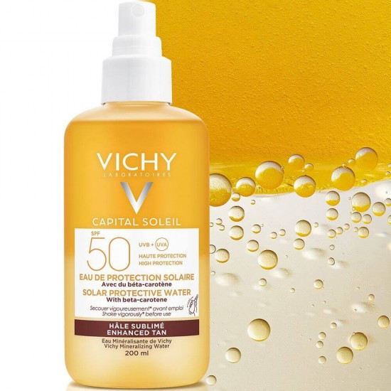 VICHY Capital Soleil Sunscreen Water SPF50 Enhanced Tanning with beta-carotene 200ml