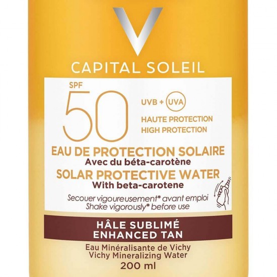VICHY Capital Soleil Sunscreen Water SPF50 Enhanced Tanning with beta-carotene 200ml