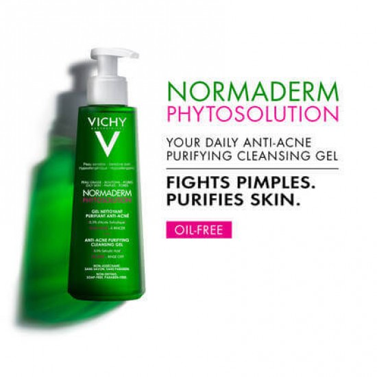 VICHY Normaderm Phytosolution Gel de curatare purifiant pentru ten gras 400ml