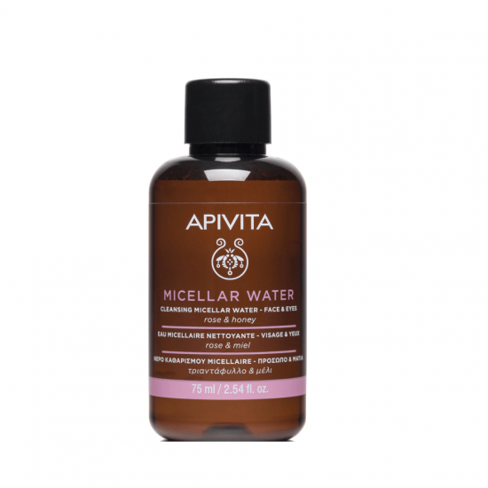 APIVITA Cleansing Micelar Water Face & Eyes cu trandafir si miere 75ml