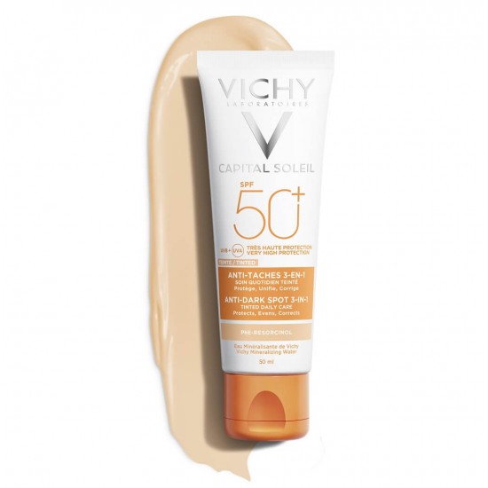 VICHY Capital Ideal Soleil SPF50+ Cream 3-in-1 Tinted Anti Dark Spots Daily Care 50ml