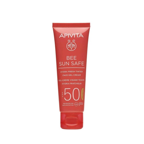 APIVITA Bee Sun Safe Ενυδατικη Κρεμα-Gel Προσωπου Με Χρωμα SPF50 50ml