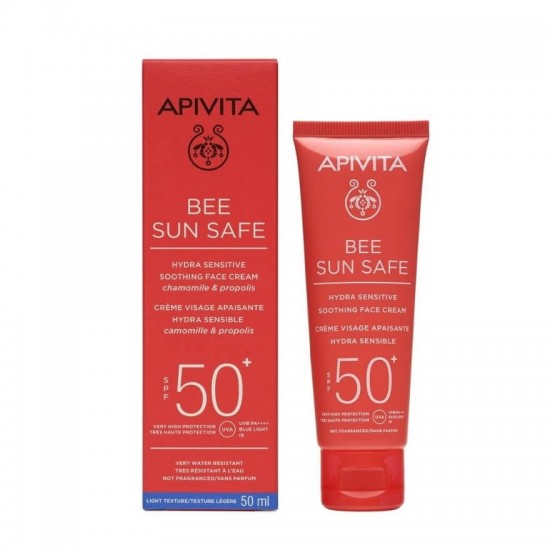 APIVITA Bee Sun Safe Καταπραϋντική Κρέμα Προσώπου για Ευαίσθητες Επιδερμίδες SPF50+ 50ml