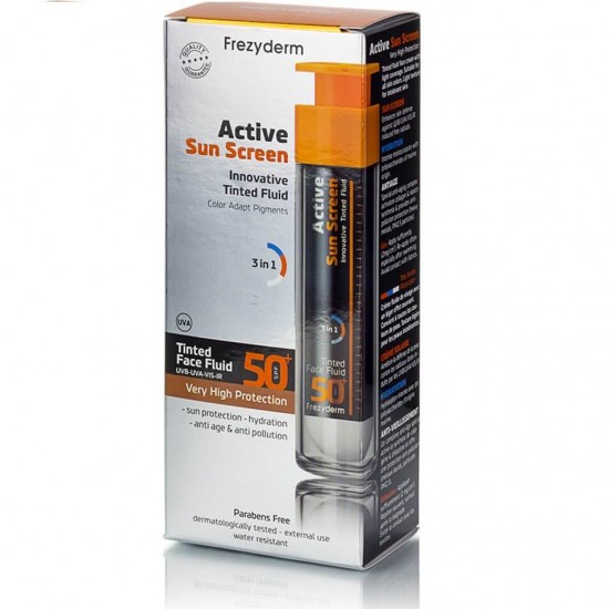 FREZYDERM Fluid de protecție de față activ cu nuanțe solare SPF50 + 50ml