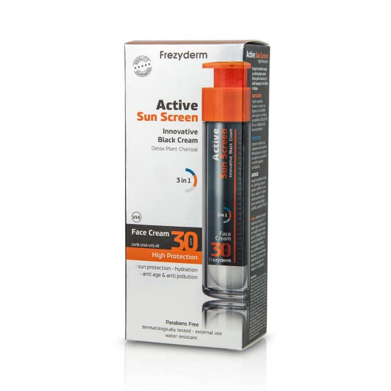FREZYDERM Active Sunscreen Face Cream Black SPF30 50ml