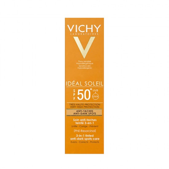 VICHY Capital Ideal Soleil SPF50+ 3 in 1 cream with color against dark spots, daily care 50ml VICHY Capital Ideal Soleil SPF50+ 3 in 1 cream with color against dark spots, daily care 50ml