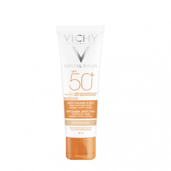 VICHY Capital Ideal Soleil SPF50+ 3 in 1 cream with color against dark spots, daily care 50ml VICHY Capital Ideal Soleil SPF50+ 3 in 1 cream with color against dark spots, daily care 50ml