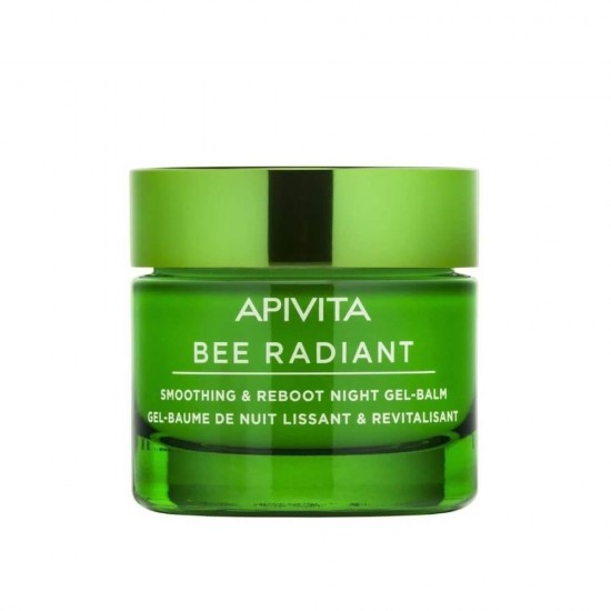 APIVITA Bee Radiant Peony Night Gel Balm, Gel-Balm Νύχτας για Λείανση & Αναζωογόνηση 50ml