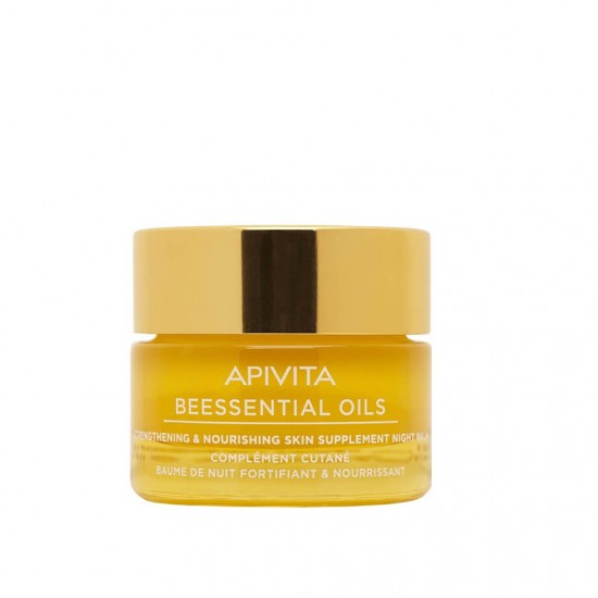 APIVITA Beessential Oils Night Balm Προσώπου Νύχτας Συμπλήρωμα Ενδυνάμωσης & Θρέψης 15ml