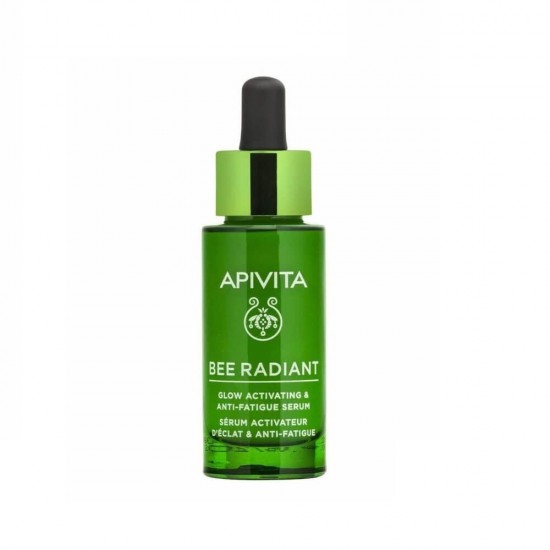 APIVITA Bee Radiant Serum Peony, Ορός Ενεργοποίησης Λάμψης για Ξεκούραστη Όψη 30ml