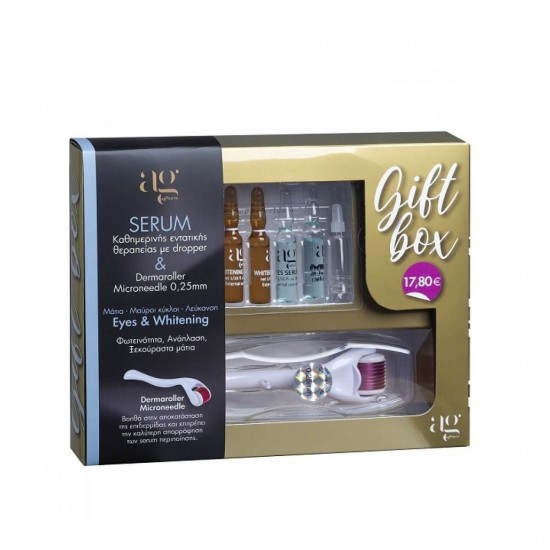 AG PHARM Gift Box Eye Serum 3x2ml, Whitening Serum 2x2ml & Derma Roller 0.25mm