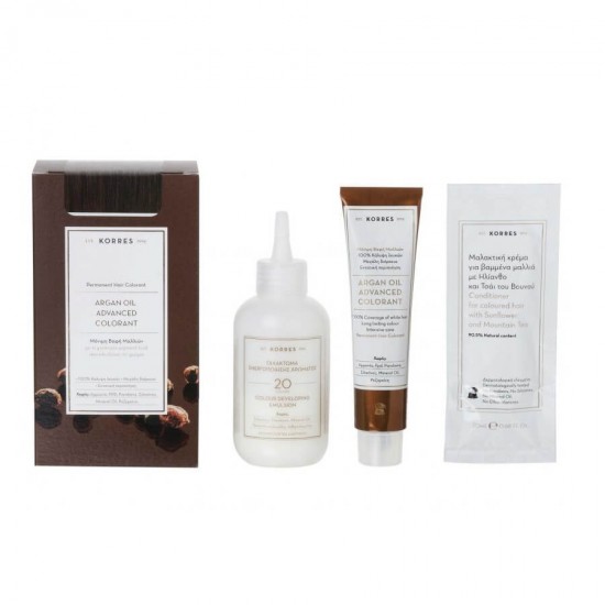 KORRES Argan Oil Advanced Colorant - Μόνιμη Βαφή Μαλλιών 1.0 Μαύρο
