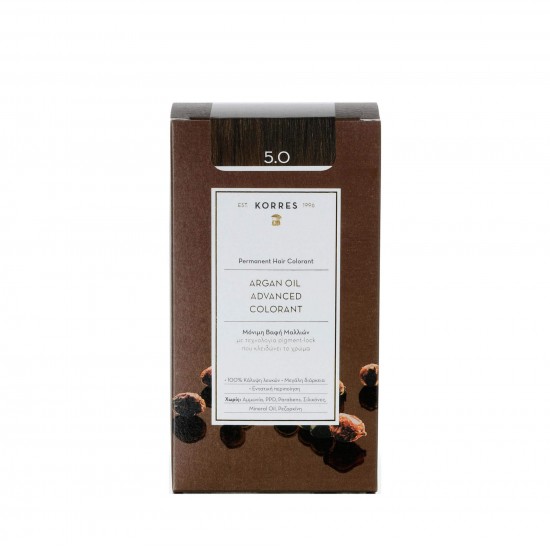 KORRES Argan Oil Advanced Colorant - Permanent Hair Dye 5.0 Light Brown